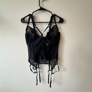Adore Me Black Lace Bustier Lingerie size 2X